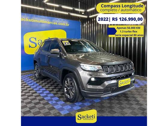 JEEP COMPASS 1.3 T270 TURBO FLEX LONGITUDE AT6